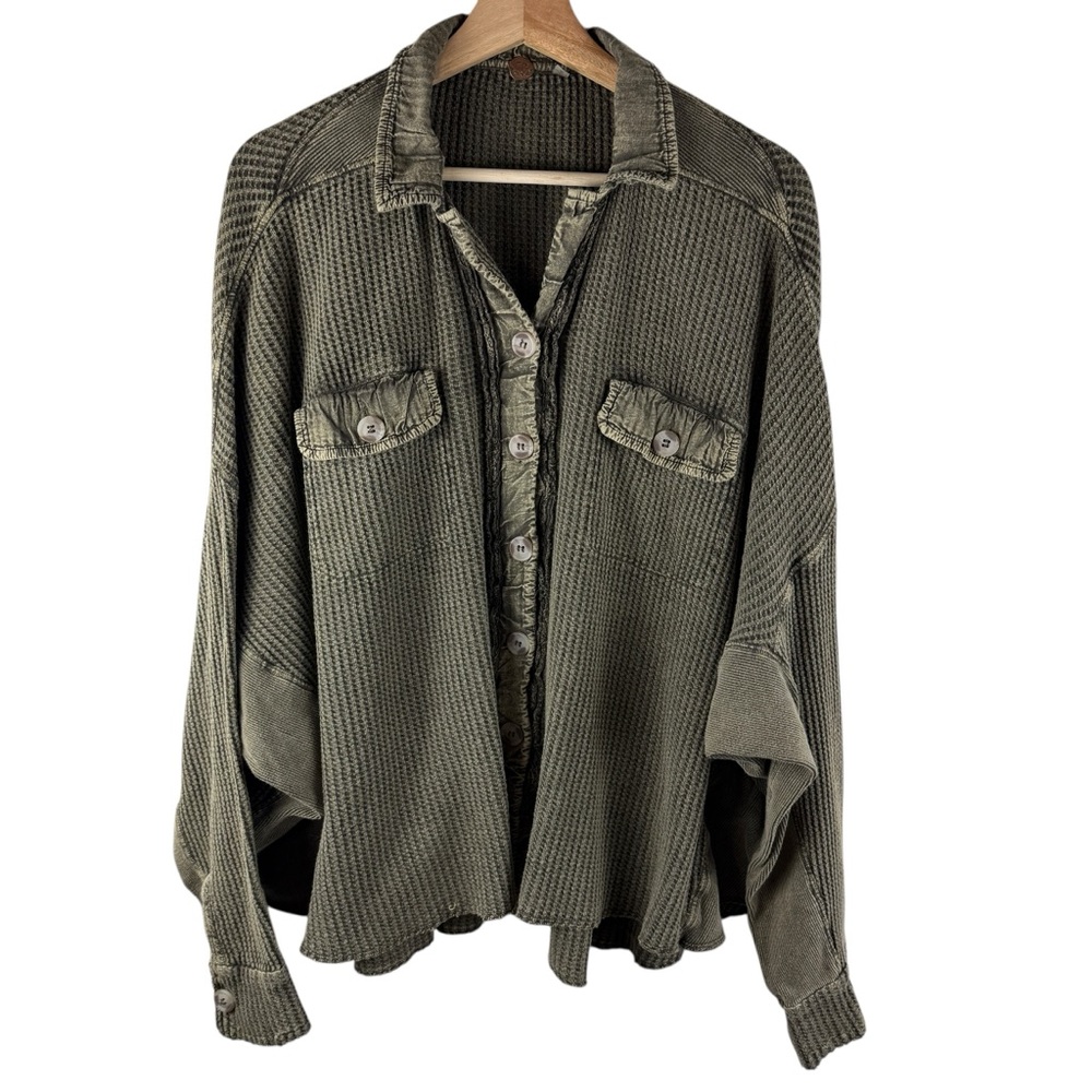 Free People One S Scout Thermal Jacket Top Green - Picture 4 of 10